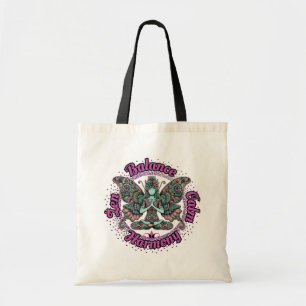 Tote Bag Équilibre Zen Calme Harmonie Papillon Méditation