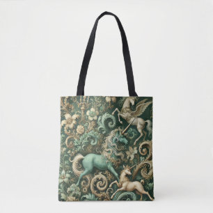 Tote Bag Equinoxe céleste - Papier Peint Mythique Unicorne