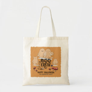 Tote Bag Équipage Boo Halloween Nom de famille personnalisé