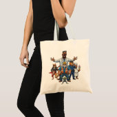 Tote Bag Équipe d'Animaux Cool Enfants Saint-Valentin Échan (Devant (produit))