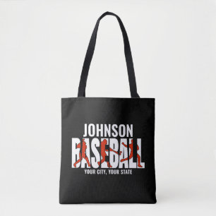 Tote Bag Équipe de baseball AJOUTER NOM Champion Joueur de 