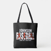 Tote Bag Équipe de baseball AJOUTER NOM Champion Joueur de  (Dos)