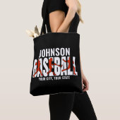 Tote Bag Équipe de baseball AJOUTER NOM Champion Joueur de  (De près)