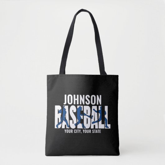 Tote Bag Équipe de baseball AJOUTER NOM Champion Joueur de (Devant)