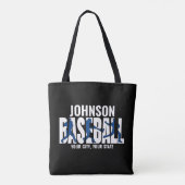Tote Bag Équipe de baseball AJOUTER NOM Champion Joueur de (Dos)