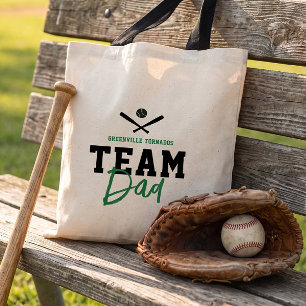 Tote Bag Équipe de baseball personnalisée Papa Fête des pèr