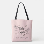 Tote Bag Équipe de Bébés Filles Rose EVJF (Dos)