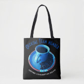 Tote Bag Équipe de consommation de café drôle Typographie p (Devant)