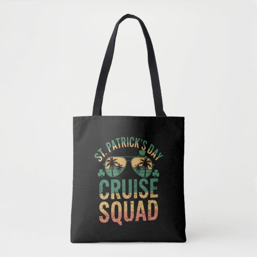 Tote Bag Équipe de croisière de la Saint-Patrick drôle fami (Devant)
