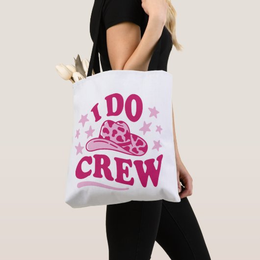 Tote Bag Équipe de demoiselle d'honneur "I do crew" (De près)