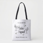 Tote Bag Équipe de Fillettes Blanche Enterrement de Vie de  (Devant)