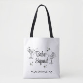 Tote Bag Équipe de fillettes Squad tenue de Bachelorette bl (Devant)