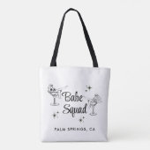 Tote Bag Équipe de fillettes Squad tenue de Bachelorette bl (Dos)