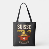 Tote Bag équipe de fondue suisse (Dos)