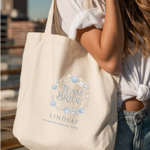 Tote Bag Équipe de la mariée ! Élégante coquille de mer de