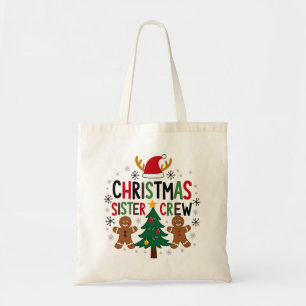 Tote Bag Équipe de la sœur de Noël Amis pain d'épice festif