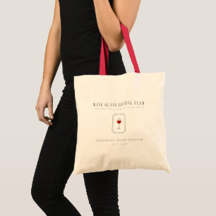 Tote Bag Équipe de levage en verre de vin personnalisable