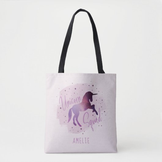 Tote Bag Équipe de licorne de Galaxy (Devant)
