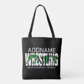 Tote Bag Équipe de lutte AJOUTER TEXTE École Athlète lutteu (Dos)