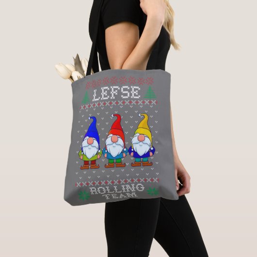 Tote Bag Equipe de marche gauche, Baking de Noël Tomte Gnom (De près)