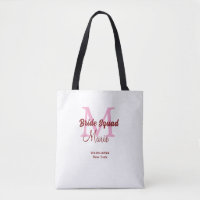 Équipe de mariée ajoutez nom monogramme demoiselle