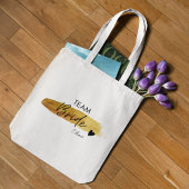 Tote Bag Équipe de mariée chic moderne personnalisée or et 