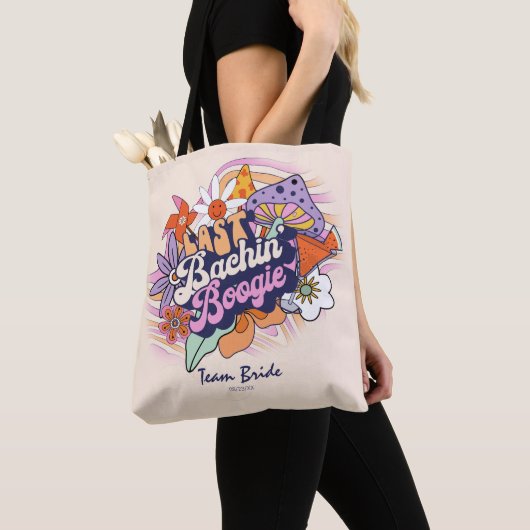 Tote Bag Équipe de mariée des années 70 Groovy ID929 (De près)