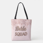 Tote Bag Équipe de mariée rose gold paillettes enterrement (Dos)