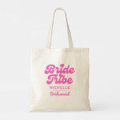 Tote Bag Équipe de mariée rose personnalisée Enterrement de (Dos)