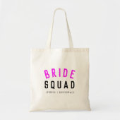 Tote Bag Équipe de mariées | Bridesmaid Chaud Rose Bachelor (Devant)
