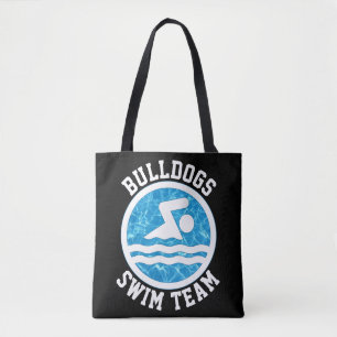 Tote Bag Équipe de natation nage et plongée personnalisés N