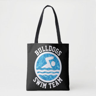 Tote Bag Équipe de natation nage et plongée personnalisés N