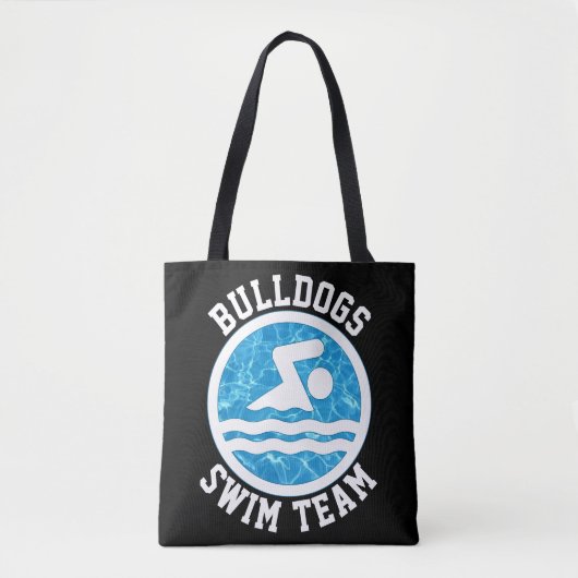 Tote Bag Équipe de natation nage et plongée personnalisés N (Devant)