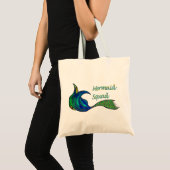Tote Bag Équipe de sirènes dans les tons verts (Devant (produit))