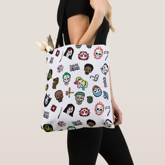 Tote Bag Équipe de suicide | Emoji Motif de l'équipe de sui (De près)