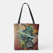 Tote Bag Équipe de suicide | Graffiti de caractères Slipkno (Dos)
