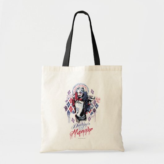 Tote Bag Équipe de suicide | Harley Quinn Graffiti encré (Devant)