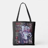 Tote Bag Équipe de suicide | Joker & Harley Typographie Pho (Dos)
