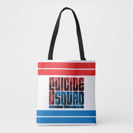 Tote Bag Équipe de suicide | Logo rouge et bleu (Devant)