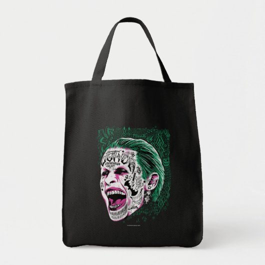 Tote Bag Équipe de suicide | Rire Joker Head Sketch (Devant)