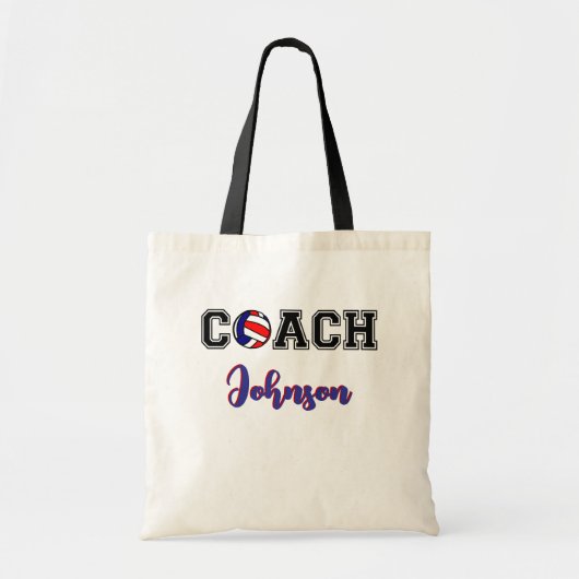 Tote Bag Équipe d'entraîneurs de volley-ball personnalisée (Devant)