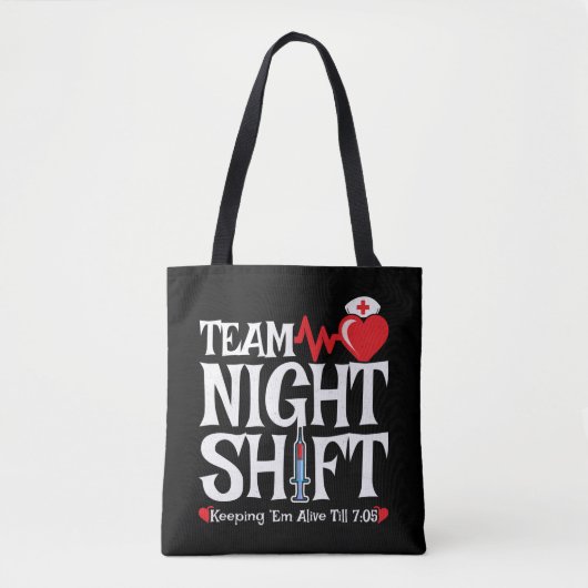 Tote Bag Équipe Night Shift - Night Shift Nurft (Devant)