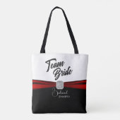 Tote Bag Équipe noire, blanche et rouge (Dos)