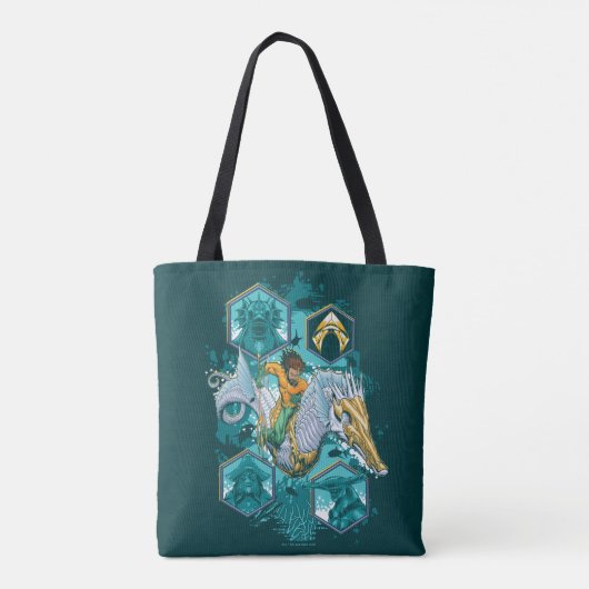Tote Bag Équitation Aquaman À Cheval Dans Les Royaumes (Dos)