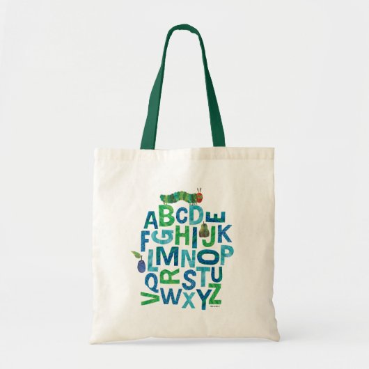 Tote Bag Eric Carle | Alphabet Motif de lettres Caterpillar (Devant)