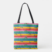 Tote Bag Eric Carle | Caterpillar Rainbow Stripe Motif (Dos)