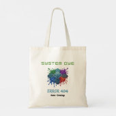 Tote Bag Erreur de teinture du système 404 Graphisme de mic (Dos)
