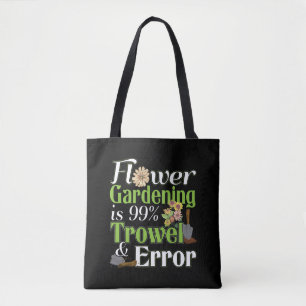 Tote Bag Erreur de voyelle de jardinage de fleur - Jeu de j