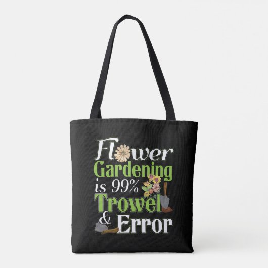 Tote Bag Erreur de voyelle de jardinage de fleur - Jeu de j (Dos)