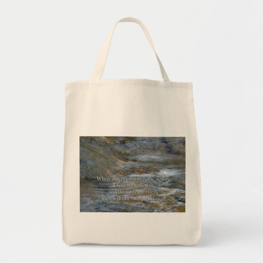 Tote Bag Ésaïe 43:2 Quand tu traverses les eaux (Devant)